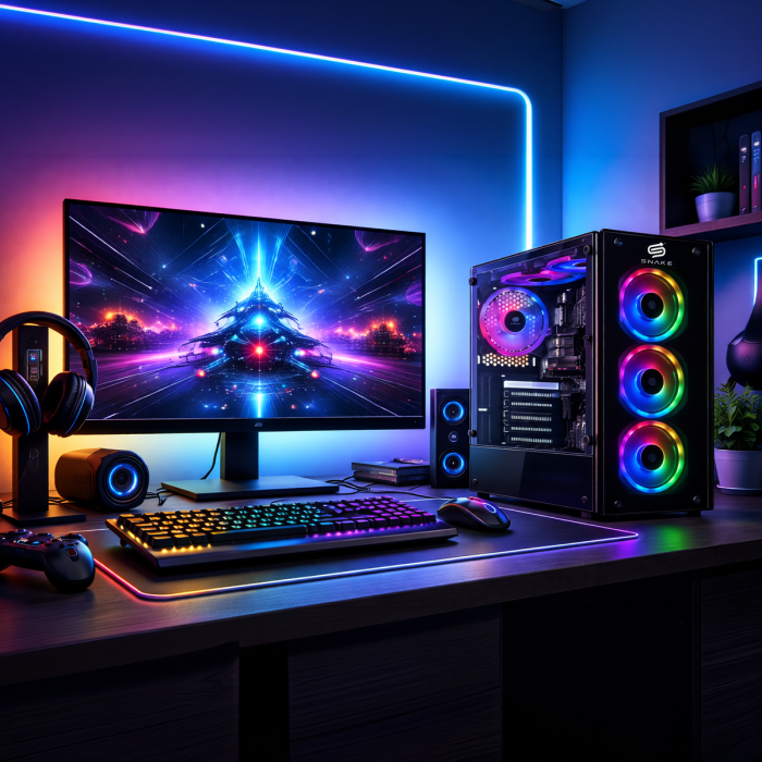 Pc Snake Gamer Vibora Black V2 AMD Ryzen 5 5600GT, 16GB RAM + 512GB SSD, WiFi, Windows 11 Pro