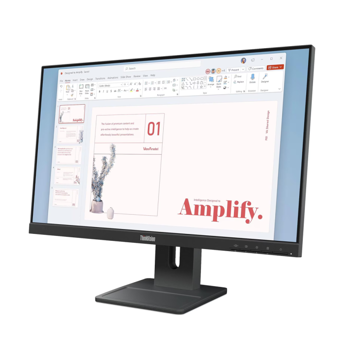 Monitor Lenovo ThinkVision E24-40 23.8” (64BAMAR1CL) IPS 100Hz 4ms, Pivotable Hdmi + Display Port