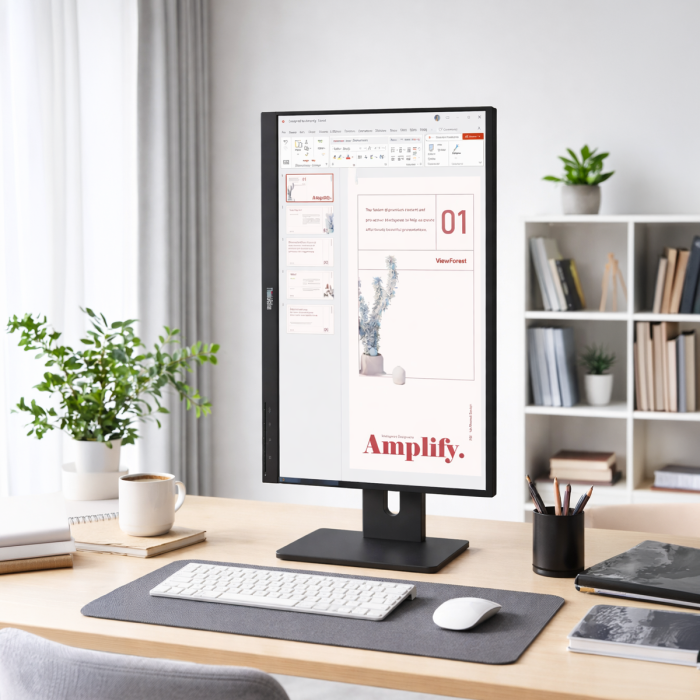 Monitor Lenovo ThinkVision E24-40 23.8” (64BAMAR1CL) IPS 100Hz 4ms, Pivotable Hdmi + Display Port