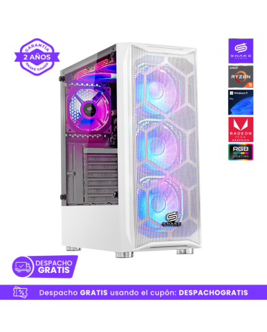 Pc Snake Gamer Vibora White V2 AMD Ryzen 5 5600GT, 16GB RAM + 512GB SSD, Windows 11 Pro