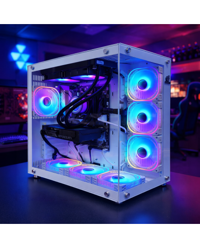 PC Snake Gamer White Mamba Ryzen 9 7900X, RTX 5060 Ti, 32GB RAM + 1TB SSD + 2TB HDD, WiFi, Windows 11Pro