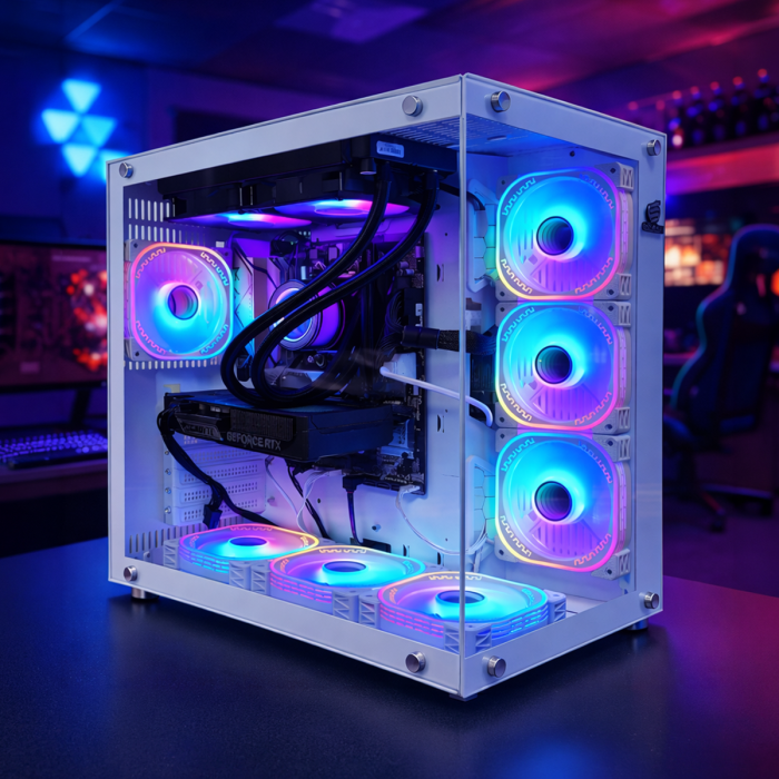 PC Snake Gamer White Mamba Ryzen 9 7900X, RTX 5060 Ti, 32GB RAM + 1TB SSD + 2TB HDD, WiFi, Windows 11Pro