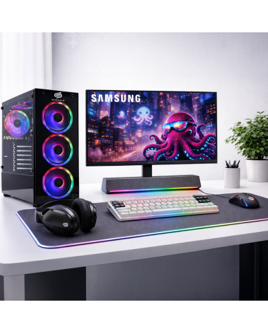PC Snake Gamer Víbora V2 AMD Ryzen 5 5600GT + Monitor Samsung 22” + Setup Completo