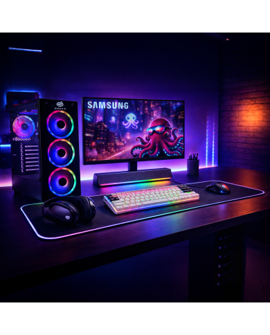 PC Snake Gamer Víbora V2 AMD Ryzen 5 5600GT + Monitor Samsung 22” + Setup Completo
