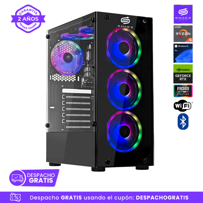 Pc Snake Gamer Vibora Black V3