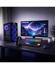 PC Snake Gamer Víbora V0 AMD Ryzen 3 3200G + Monitor Samsung 22” + Setup Completo