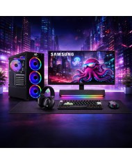 PC Snake Gamer Víbora V2 AMD Ryzen 5 5600GT + Monitor Samsung 22” + Setup Completo