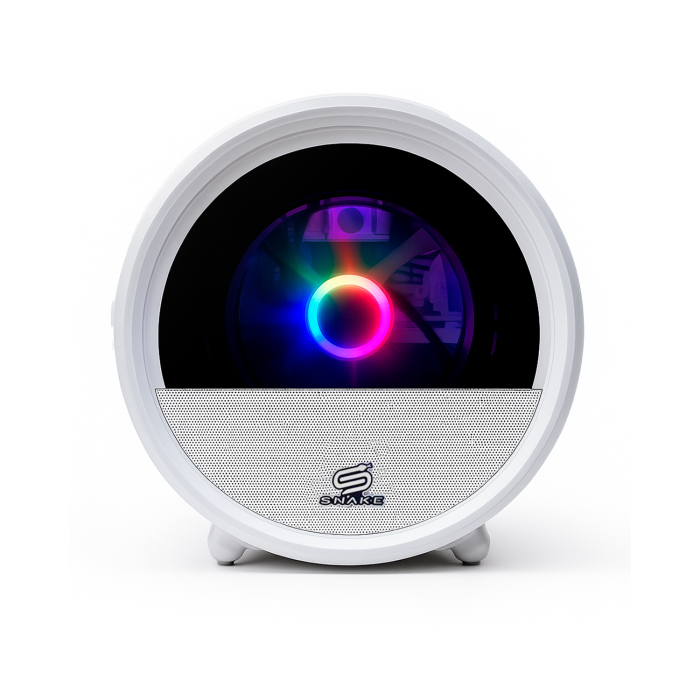 Gabinete Gamer Boa White Mid-Tower, Incluye Fuente de Poder 600W