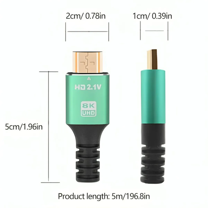 Cable HDMI 2.1 8K 1.5m Ultra HD 48Gbps Alta Velocidad (7680X4320P)