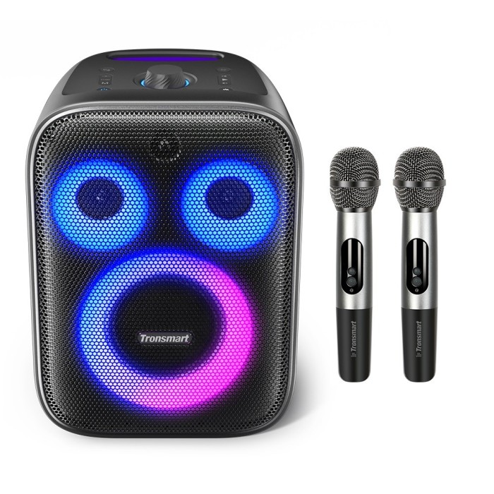 Parlante Karaoke Tronsmart Halo 200 120W Bluetooth incluye 2 Micrófonos