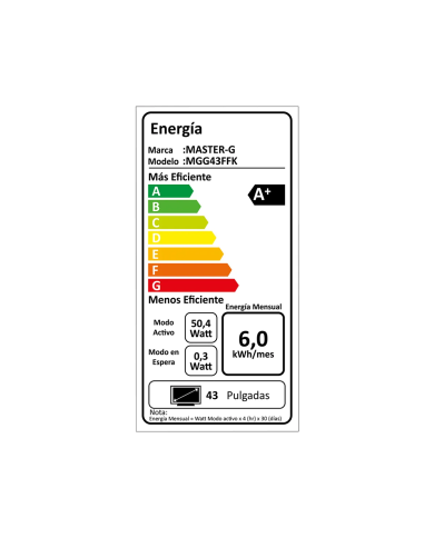 Smart TV 43” Google TV Full HD Bluetooth Streaming y Apps (MGG43FFK)