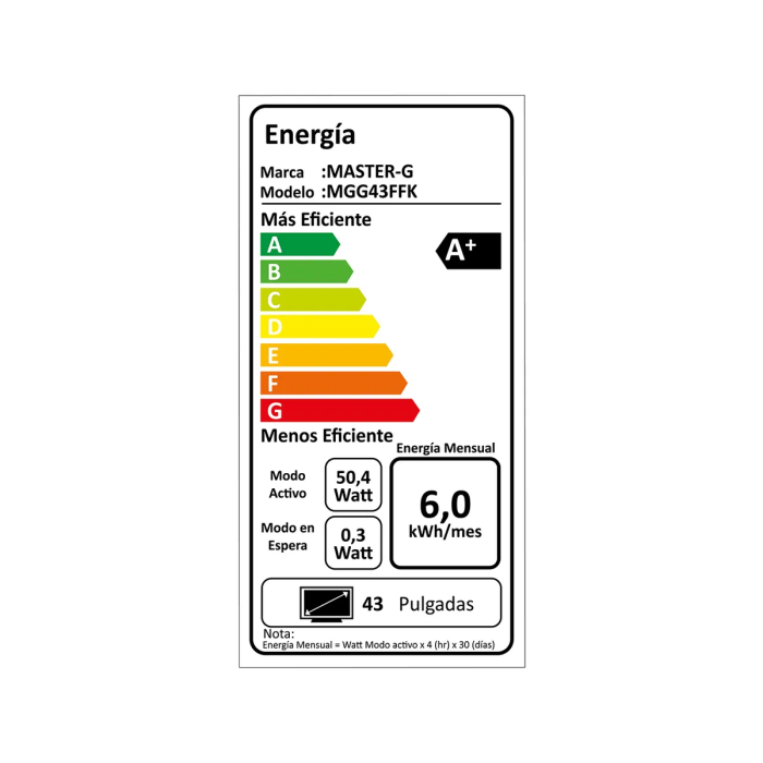 Smart TV 43” Google TV Full HD Bluetooth Streaming y Apps (MGG43FFK)
