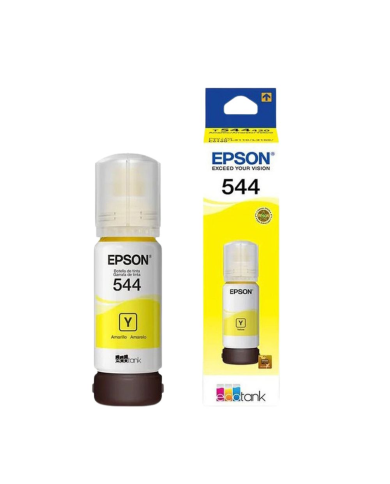 Tinta Epson T544 Amarillo Original 65 ml| EcoTank Alto Rendimiento