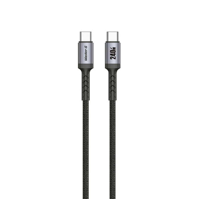 Cable Master G USB Tipo C Dual 240W 2mt Carga Rápida Alta Potencia (MGCATCC240W2M)