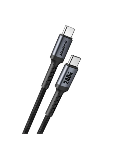 Cable Master G USB Tipo C Dual 240W 2mt Carga Rápida Alta Potencia (MGCATCC240W2M)