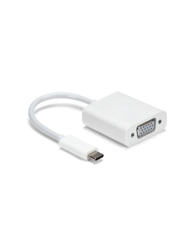 Adaptador Gráfico Spektra USB-C a VGA USB 3.1 Tipo-C Color Blanco Resolucion 1920*1200