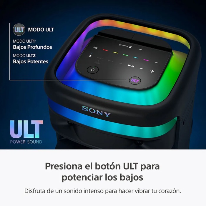 Parlante Sony ULT Tower 10 SRS-ULT1000 Bluetooth luces de fiesta 360° y Karaoke