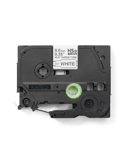 Cinta Rotuladora Brother HSE221E Termorretráctil 9.0mm Texto Negro sobre Blanco