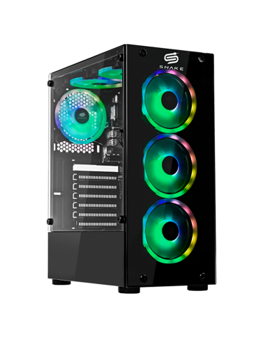 Pc Snake Gamer Vibora Black V12 AMD Ryzen 5 5500, GT 1030, 8GB RAM + 256GB SSD, Windows 11 Pro