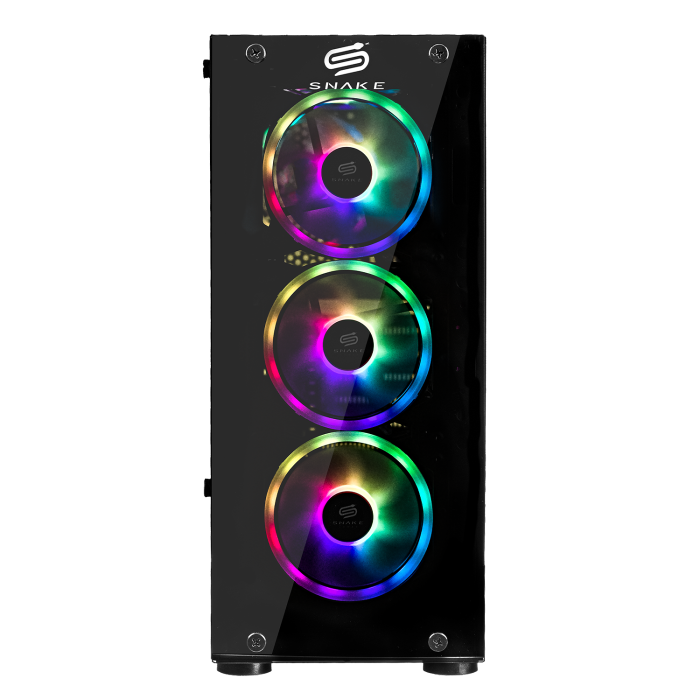 Gabinete Snake Gamer Gariba Black, Vidrio Templado, Mid-tower