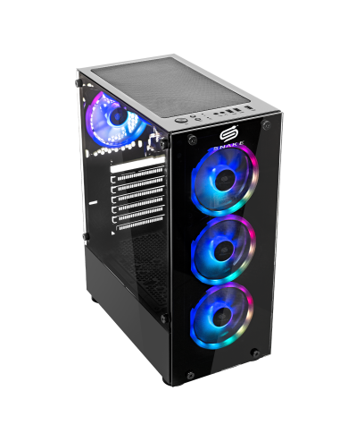 Gabinete Snake Gamer Gariba Black, Vidrio Templado, Mid-tower