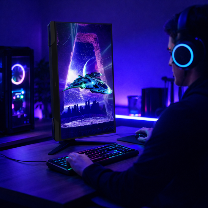 Monitor Gamer Plano Samsung Odyssey G30D 24" VA 1ms 180hz Pivotable Hdmi + Display Port