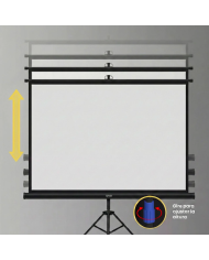 Telón Mural de Proyector Portátil, 100 pulgadas, 200 x 150 cm, Levo