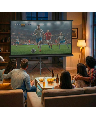 Telón Mural de Proyector Portátil, 100 pulgadas, 200 x 150 cm, Levo