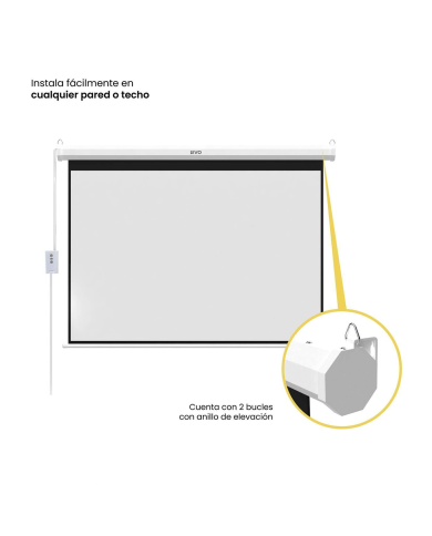 Telón Eléctrico LEVO 100" con Control, 200x152 cm, Formato 4:3