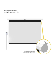 Telón Eléctrico LEVO 100" con Control, 200x152 cm, Formato 4:3