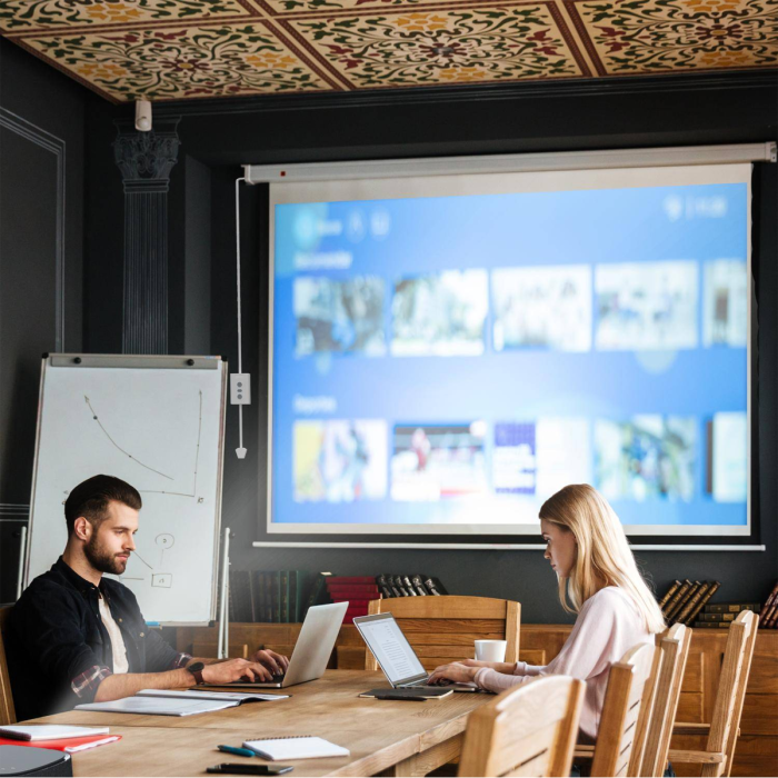 Telón Eléctrico LEVO 100" con Control, 200x152 cm, Formato 4:3