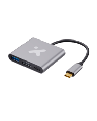 Adaptador USB-C 3 en 1 Xtech XTC-566 HDMI + USB