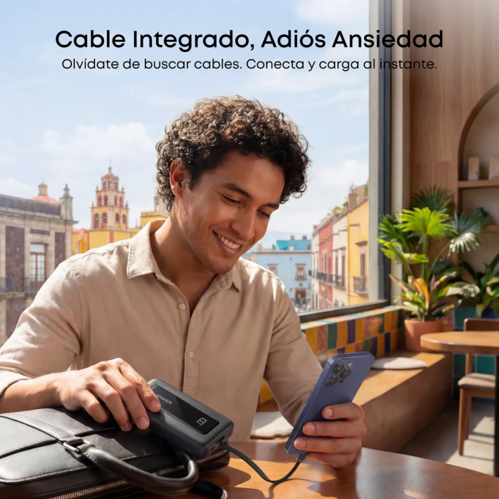 Cargador Portátil Power Bank Anker Zolo Negro 20.000mAh 30W USB-C Carga Rápida (A1689H11)