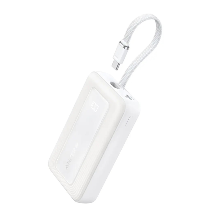 Cargador Portátil Power Bank Anker Zolo Blanco 20.000mAh 30W USB-C Carga Rápida (A1689H21)