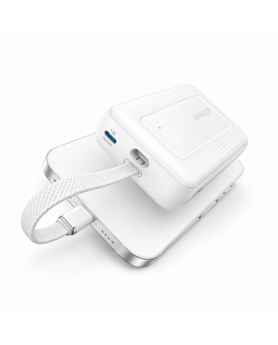 Cargador Portátil Power Bank Anker Zolo Blanco 20.000mAh 30W USB-C Carga Rápida (A1689H21)