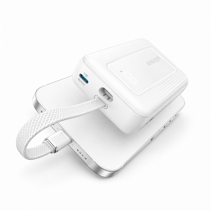Cargador Portátil Power Bank Anker Zolo Blanco 20.000mAh 30W USB-C Carga Rápida (A1689H21)