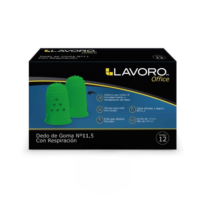 Dedo de Goma N° 11.5 Caja 12 Unidades