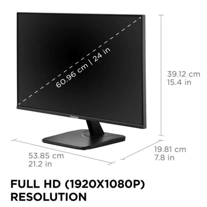 Monitor ViewSonic VA2456a-mhd 24" Full HD IPS HDMI DisplayPort VGA