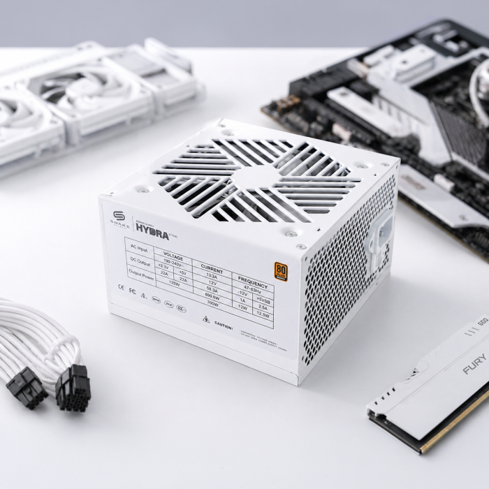 Fuente de Poder Hydra ATX 600W Certificada 80 Plus Bronze Blanca | Snake Gamer