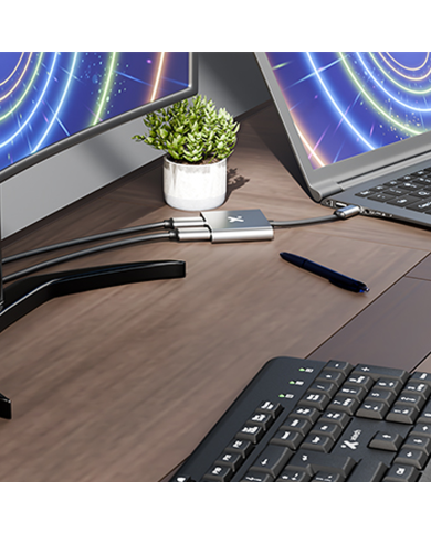 Adaptador Xtech XTC-548 USB 3.0 a Dual HDMI para Dos Monitores Full HD