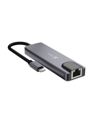 Hub USB-C Xtech XTC-572 5 en 1 HDMI 4K Ethernet Gigabit PD 100W