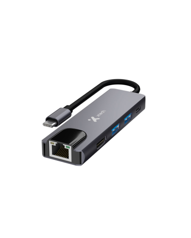 Hub USB-C Xtech XTC-572 5 en 1 HDMI 4K Ethernet Gigabit PD 100W
