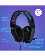 Audífonos Gamer Logitech G335 Alámbrico, conector 3.5mm Negro (981-000977)