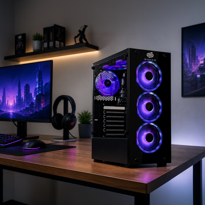 Pc Snake Gamer Vibora Black V10 AMD Ryzen 7 5700GB, 16GB RAM + 512GB SSD, Wifi + Bluetooth, Windows 11 Pro