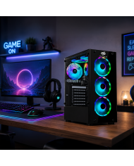 Pc Snake Gamer Cobra Black V4 Intel Core I5-12400F, RTX 3050, 16GB RAM + 512GB SSD, Windows 11 Pro