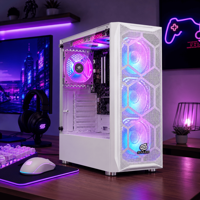 Pc Snake Gamer Vibora White V2 AMD Ryzen 5 5600GT, 16GB RAM + 512GB SSD, Wifi + Bluetooth,  Windows 11 Pro