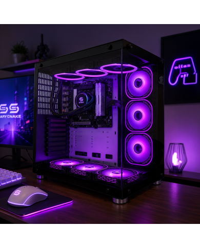 PC Snake Gamer Black Mamba Ryzen 9 7900X, RTX 5060 Ti, 32GB RAM + 1TB SSD + 2TB HDD, Wifi + Bluetooth, Windows 11Pro