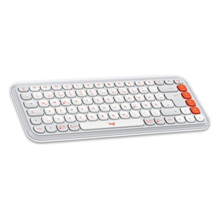 Logitech POP Icon Combo Teclado y Mouse Inalámbrico Naranjo y Blanco Crudo