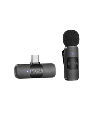 Micrófono Inalámbrico BOYA MINI 2 Cancelación Ruido IA Estuche Carga Negro