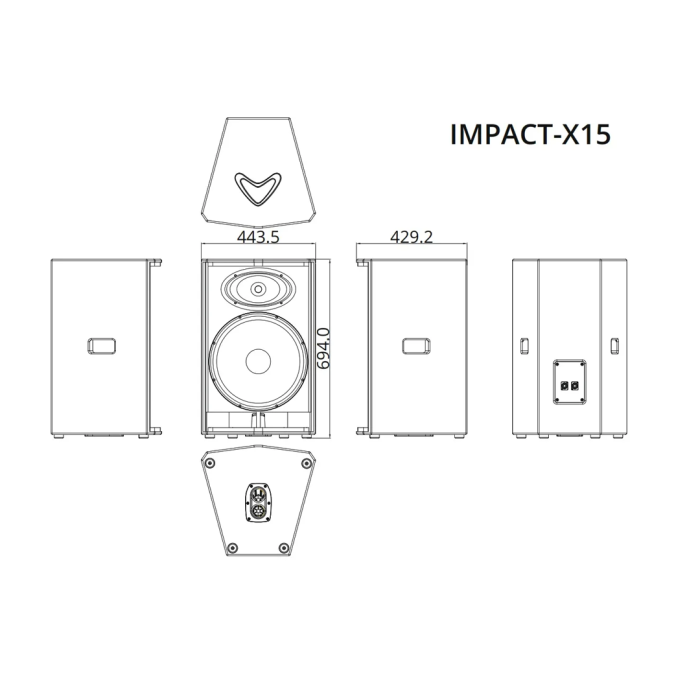 Parlante Pasivo Wharfedale Impact-X15 15” 350W Profesional